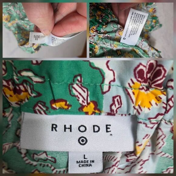 Rhode x Target Whimsical Cottagecore Floral Ruffle Detail Crop Top Sz. L - Picture 6 of 6